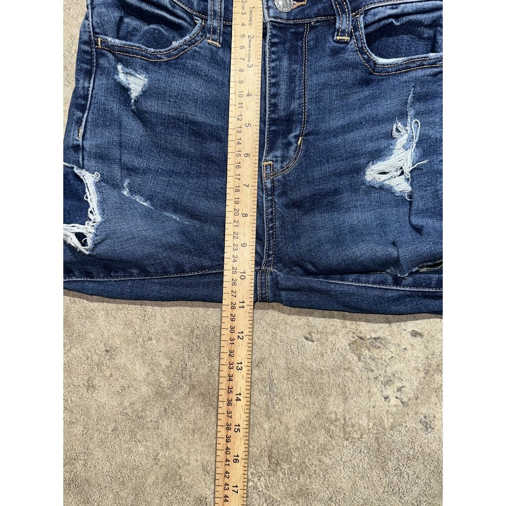 American Eagle Womens Size 0 Low Rise Stretch Distressed Denim‎ Jeggings Blue - Picture 6 of 11